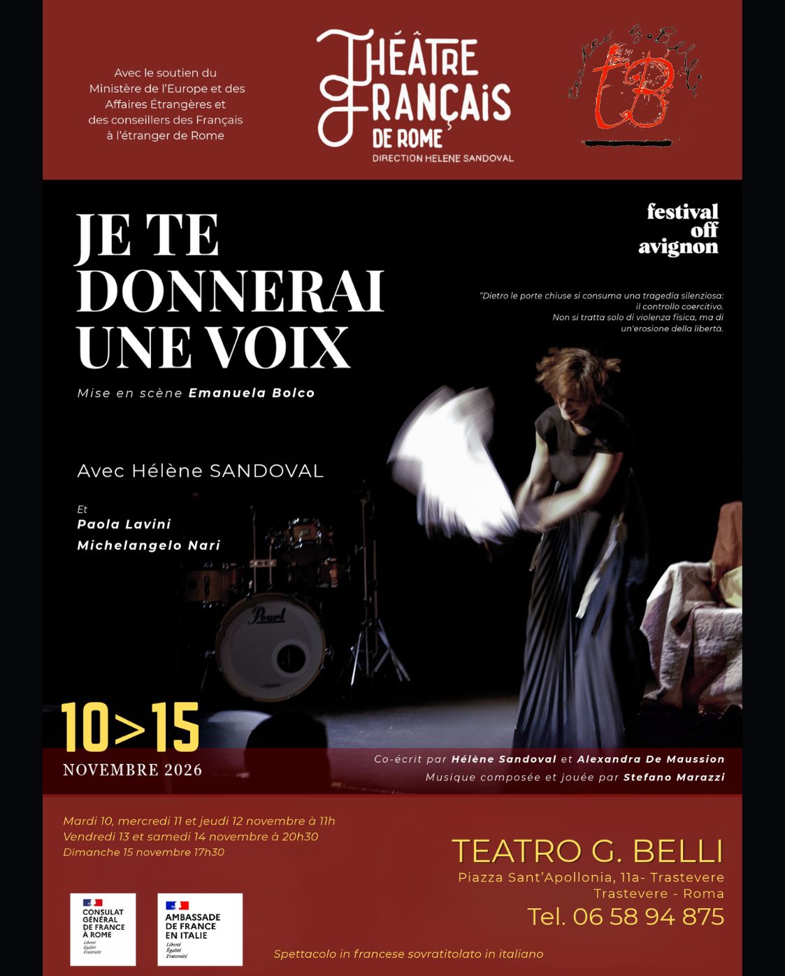 JE TE DONNERAI UNE VOIX